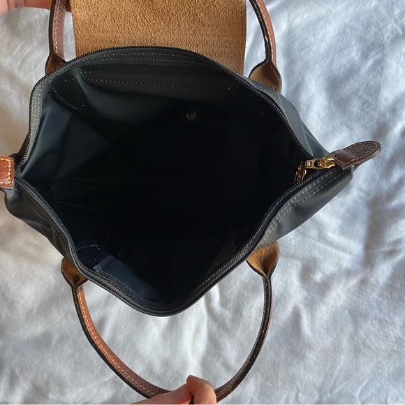 Longchamp Le Pliage Original Small Handbag. Charcoal gray. - Picture 7 of 9